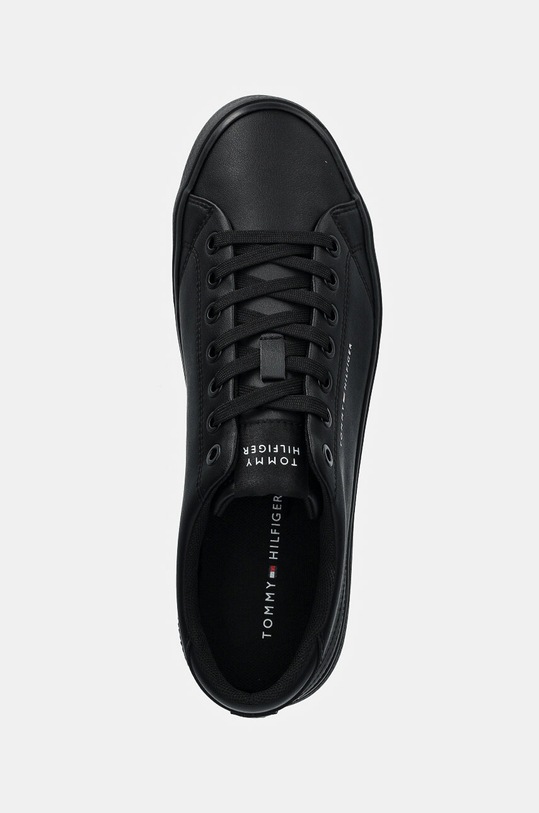 Kožené tenisky Tommy Hilfiger TH HI VULC CORE LOW LEATHER ESS čierna FM0FM05041