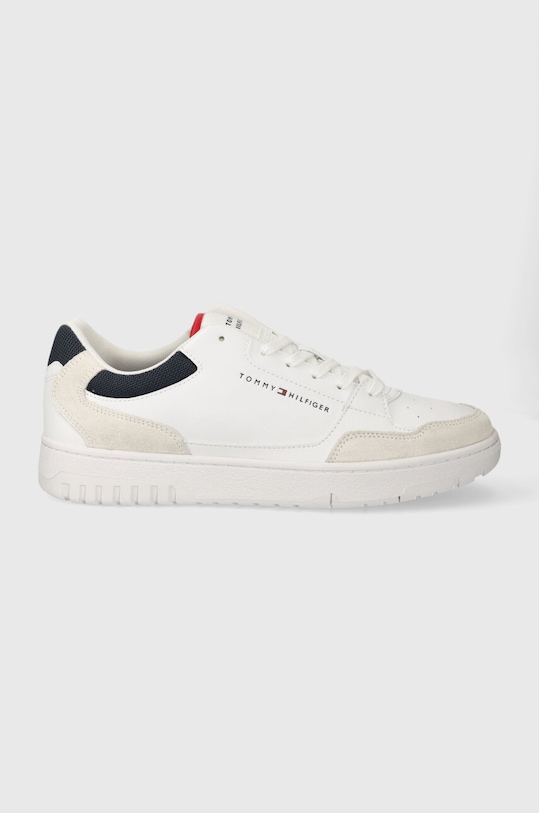 Tommy Hilfiger sneakersy TH BASKET CORE LTH MIX ESS tekstylny biały FM0FM05058
