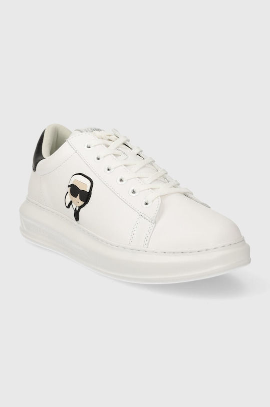 Usnjene superge Karl Lagerfeld KAPRI MENS KL52530N.011 bela SS24