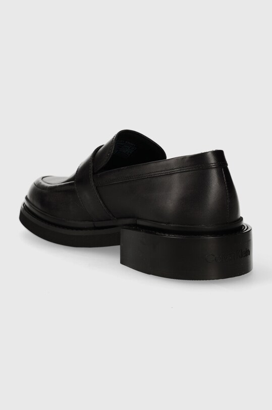 Obuwie Calvin Klein mokasyny skórzane MOCCASIN W/ ICONIC PLAQUE HM0HM01452 czarny