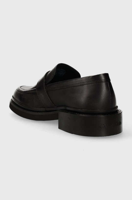 Obuv Kožené mokasíny Calvin Klein MOCCASIN W/ ICONIC PLAQUE HM0HM01452 čierna