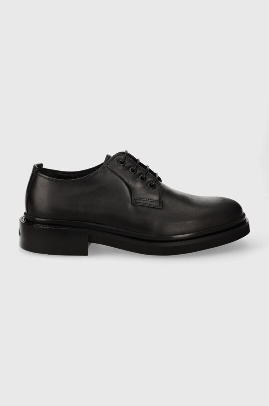 Δερμάτινα κλειστά παπούτσια Calvin Klein POSTMAN DERBY casual μαύρο HM0HM01356