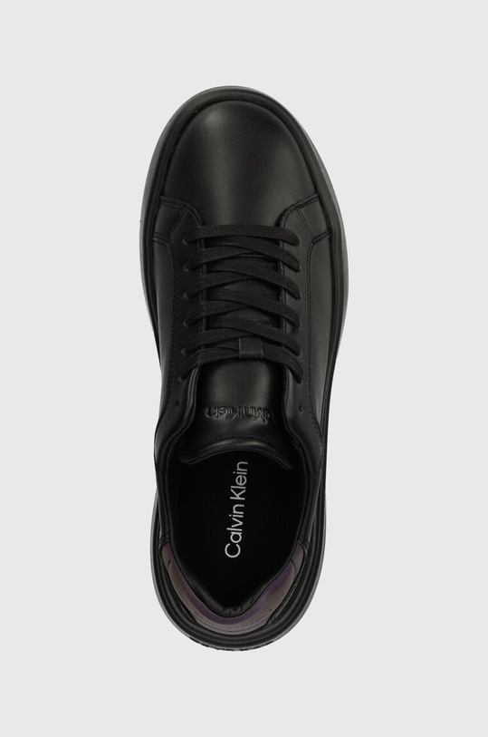 Calvin Klein bőr sportcipő LOW TOP LACE UP PET fekete HM0HM01288