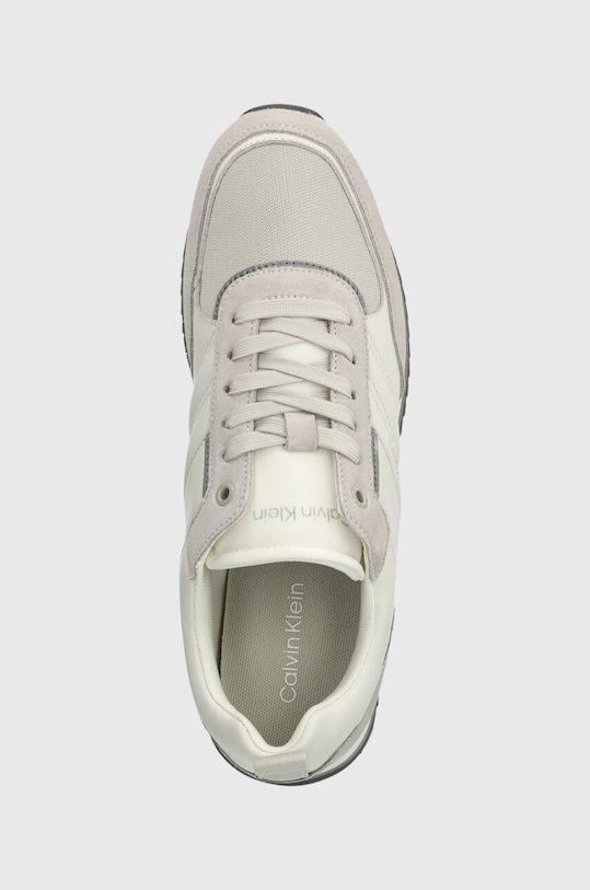 Calvin Klein bőr sportcipő LOW TOP LACE UP MIX szürke HM0HM01280