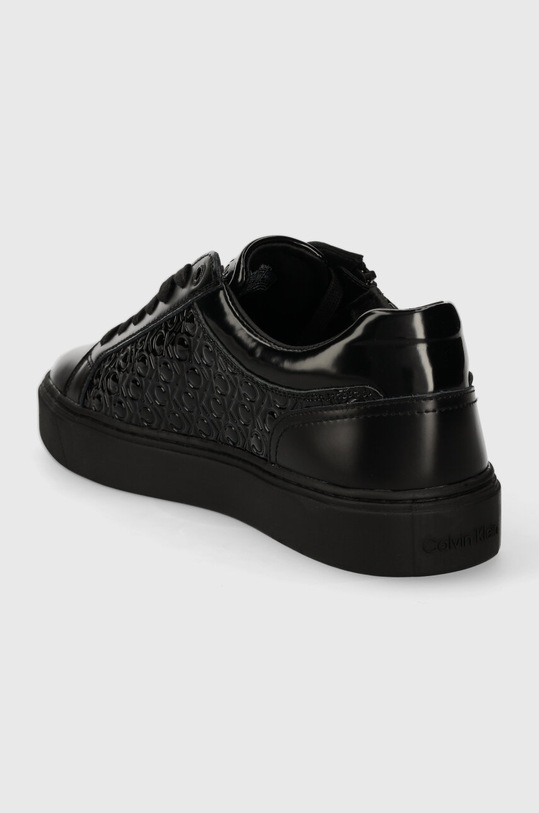 Obuwie Calvin Klein sneakersy skórzane LOW TOP LACE UP W/ZIP MONO HM0HM01277 czarny