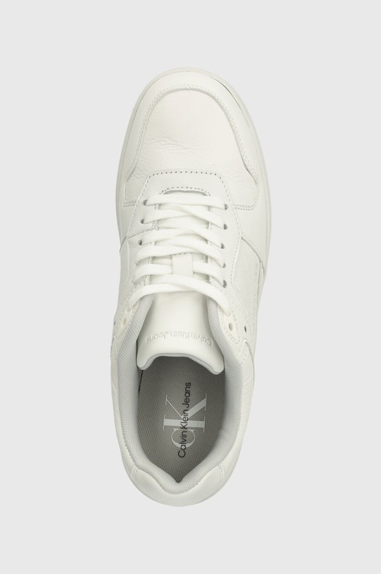 Tenisky Calvin Klein Jeans BASKET CUPSOLE LOW LTH IN SAT bílá YM0YM00867