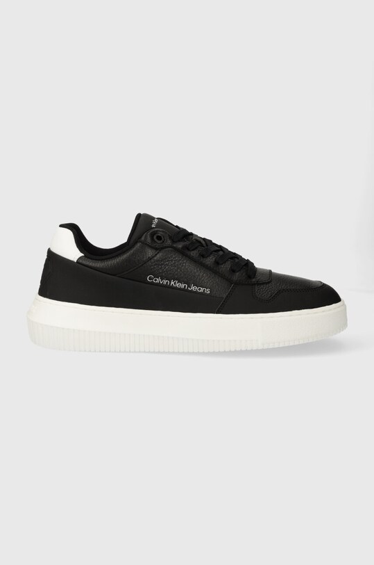Кросівки Calvin Klein Jeans CHUNKY CUPSOLE LOW LTH IN SAT імітація лицьової шкіри чорний YM0YM00873