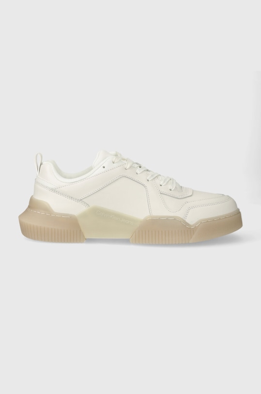 Calvin Klein Jeans bőr sportcipő CHUNKY CUP 2.0 LOW LTH LUM Planet friendly fehér YM0YM00876