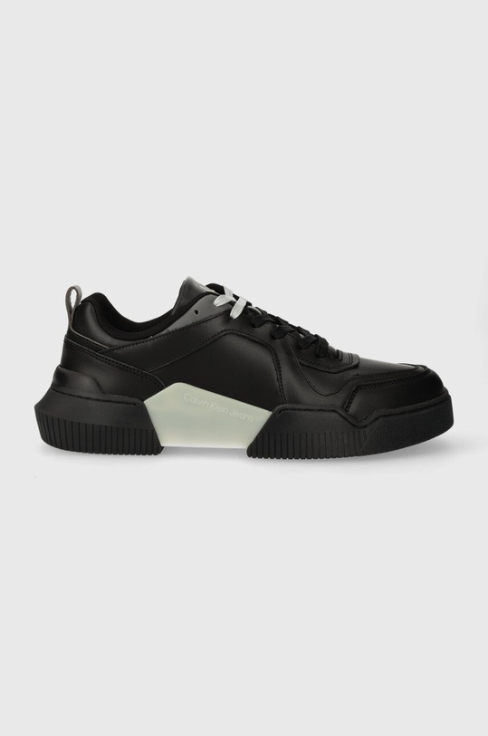 Calvin Klein Jeans bőr sportcipő CHUNKY CUP 2.0 LOW LTH LUM Planet friendly fekete YM0YM00876