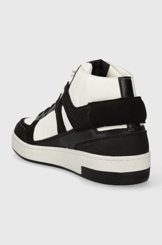 Boty Kožené tenisky Calvin Klein Jeans BASKET CUPSOLE MID LTH ML FAD YM0YM00883 černá