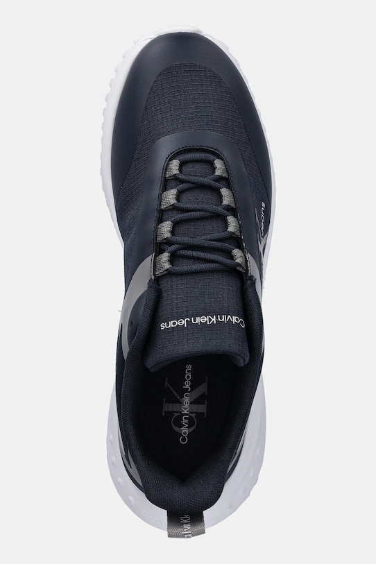 Sneakers boty Calvin Klein Jeans EVA RUNNER LOW LACE ML MIX námořnická modř YM0YM00968