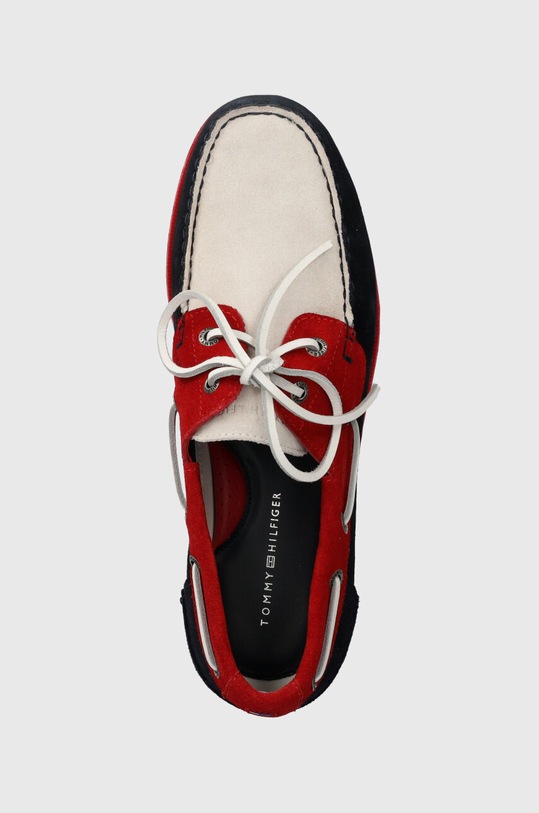 Tommy Hilfiger mokasyny zamszowe TH BOAT SHOE CORE C BLOCK SUEDE granatowy FM0FM04630