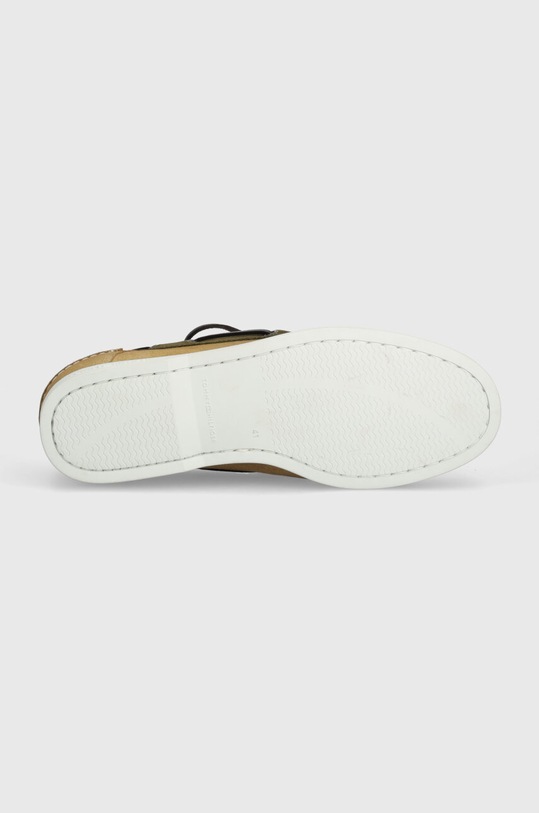 Mokasinke od brušene kože Tommy Hilfiger TH BOAT SHOE CORE C BLOCK SUEDE FM0FM04630 zelena