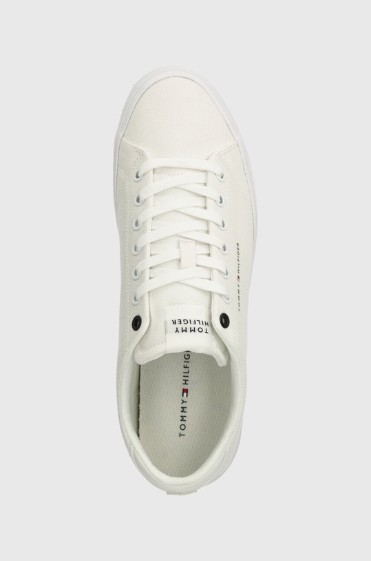 Tenisky Tommy Hilfiger TH HI VULC LOW CANVAS bílá FM0FM04882