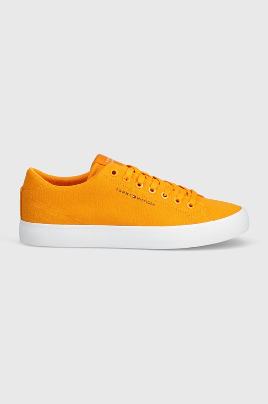 Πάνινα παπούτσια Tommy Hilfiger TH HI VULC LOW CANVAS FM0FM04882 πορτοκαλί SS24