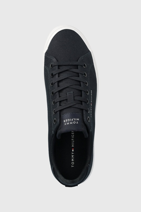 Tommy Hilfiger tenisi TH HI VULC LOW CANVAS bleumarin FM0FM04882