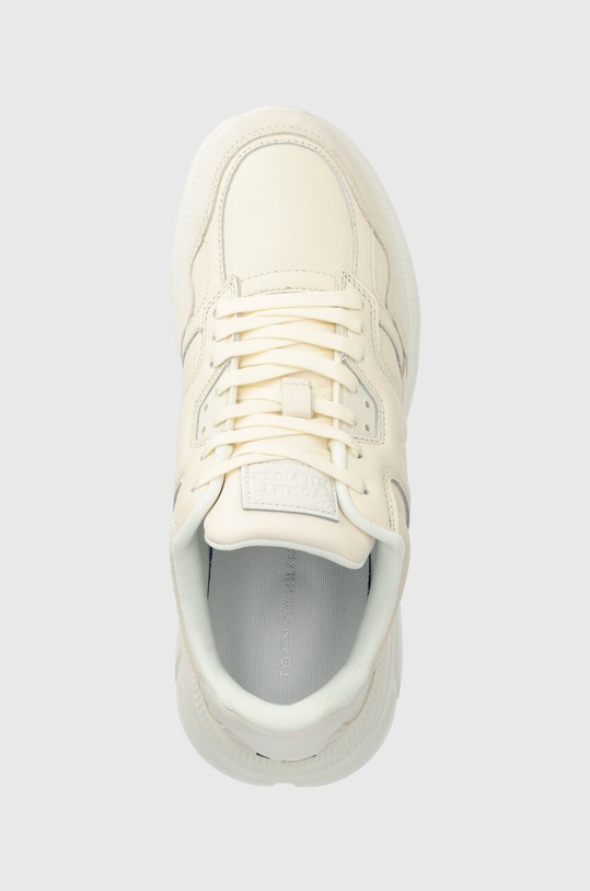 Tommy Hilfiger sneakers din piele MODERN RUNNER BEST LTH MIX bej FM0FM04938