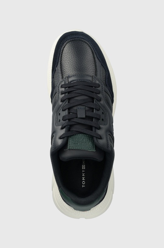 Tommy Hilfiger sneakersy skórzane MODERN RUNNER BEST LTH MIX granatowy FM0FM04938