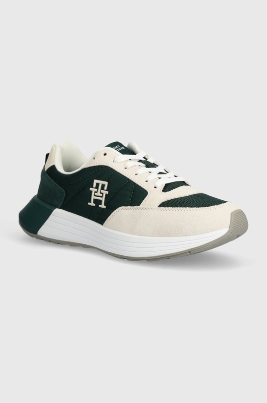 Αθλητικά Tommy Hilfiger CLASSIC ELEVATED RUNNER MIX δέρμα σαμουά τιρκουάζ FM0FM04940