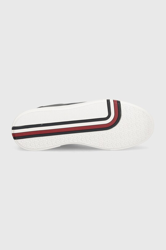 Kožené tenisky Tommy Hilfiger MODERN CUP CORPORATE LTH FM0FM04941 tmavomodrá