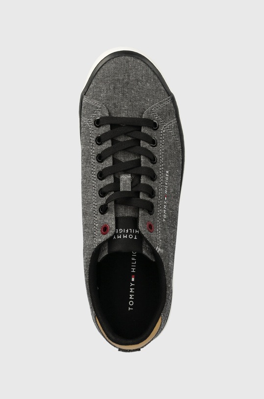 Tommy Hilfiger sportcipő TH HI VULC LOW CHAMBRAY fekete FM0FM04945