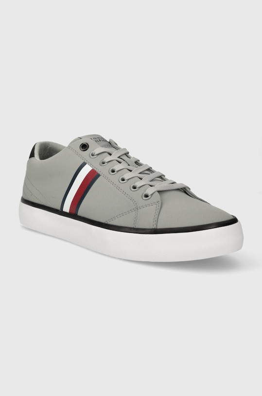 Tommy Hilfiger tenisówki TH HI VULC LOW STRIPES MESH FM0FM04946 szary SS24