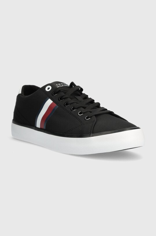 Кеды Tommy Hilfiger TH HI VULC LOW STRIPES MESH FM0FM04946 чёрный SS24