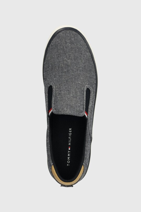 Tommy Hilfiger tenisi TH HI VULC LOW SLIPON CHAMBRAY bleumarin FM0FM04947