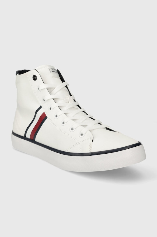 Tommy Hilfiger trampki TH HI VULC STRIPES MESH FM0FM04948 biały SS24