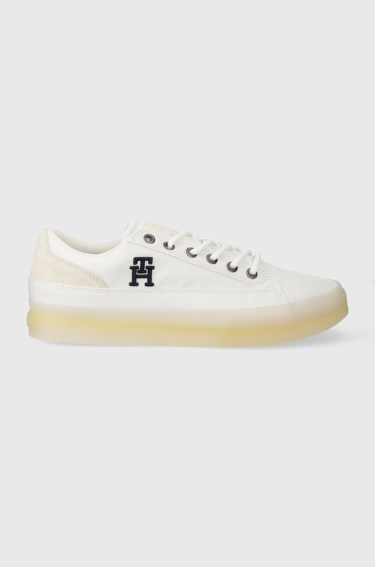 Πάνινα παπούτσια Tommy Hilfiger TH HI VULC STREET LOW MIX λευκό FM0FM04951