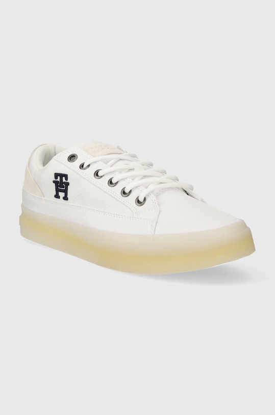 Πάνινα παπούτσια Tommy Hilfiger TH HI VULC STREET LOW MIX FM0FM04951 λευκό SS24