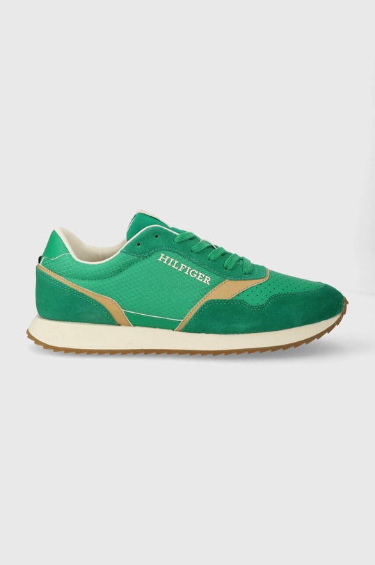 Tommy Hilfiger sneakers RUNNER EVO COLORAMA MIX pelle scamosciata verde FM0FM04960