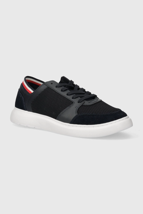 Sneakers boty Tommy Hilfiger LIGHTWEIGHT CUP SEASONAL MIX přírodní kůže námořnická modř FM0FM04961