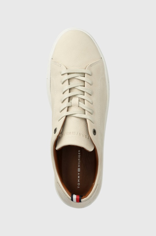 Kožené tenisky Tommy Hilfiger PREMIUM CORPORATE LTH SEASONAL béžová FM0FM04965