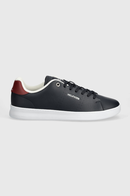 Tommy Hilfiger sneakersy skórzane COURT CUPSOLE RWB LTH FM0FM04966 granatowy SS24
