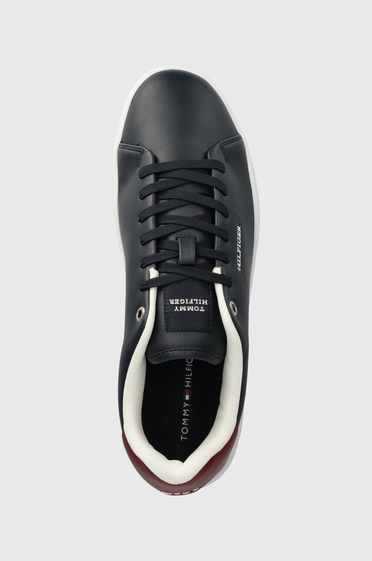Tommy Hilfiger sneakersy skórzane COURT CUPSOLE RWB LTH granatowy FM0FM04966