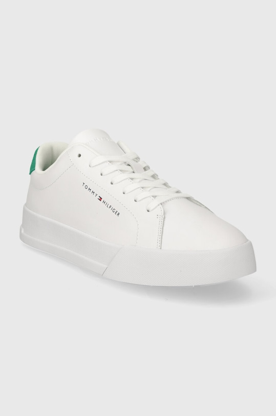 Kožené sneakers boty Tommy Hilfiger TH COURT LEATHER FM0FM04971 bílá SS24