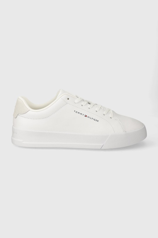 Kožené tenisky Tommy Hilfiger TH COURT LEATHER nízky biela FM0FM04971