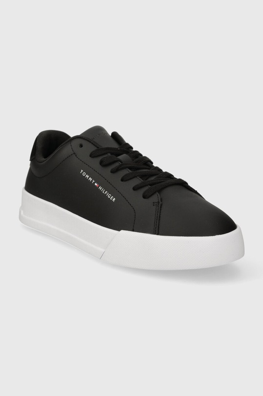 Kožené tenisky Tommy Hilfiger TH COURT LEATHER FM0FM04971 čierna SS24