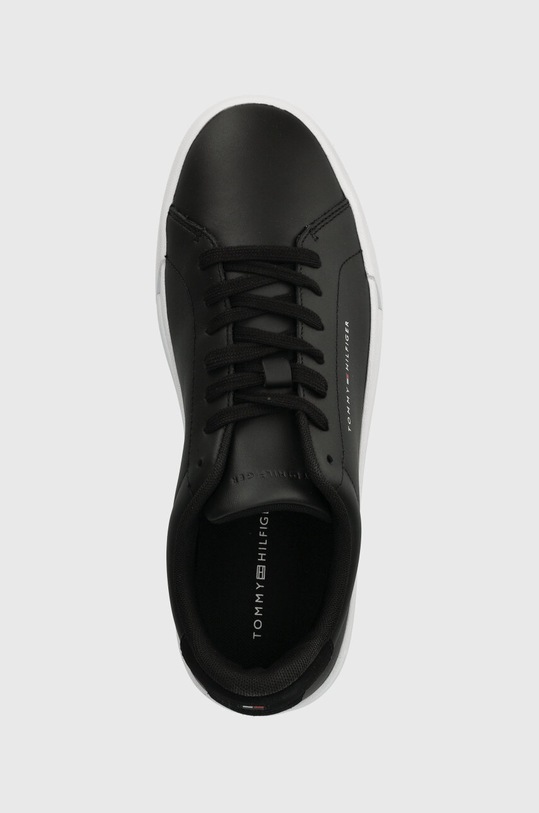 Kožené tenisky Tommy Hilfiger TH COURT LEATHER čierna FM0FM04971