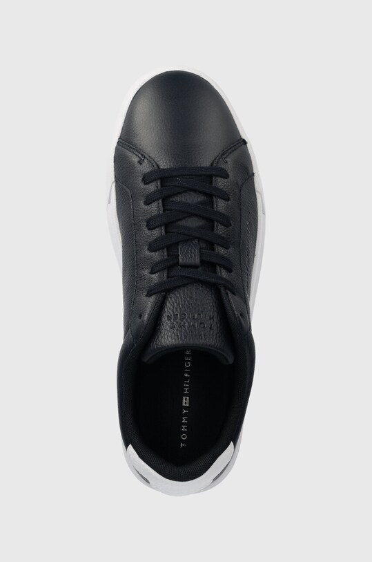 Tommy Hilfiger sneakersy skórzane TH COURT BETTER LTH TUMBLED granatowy FM0FM04972