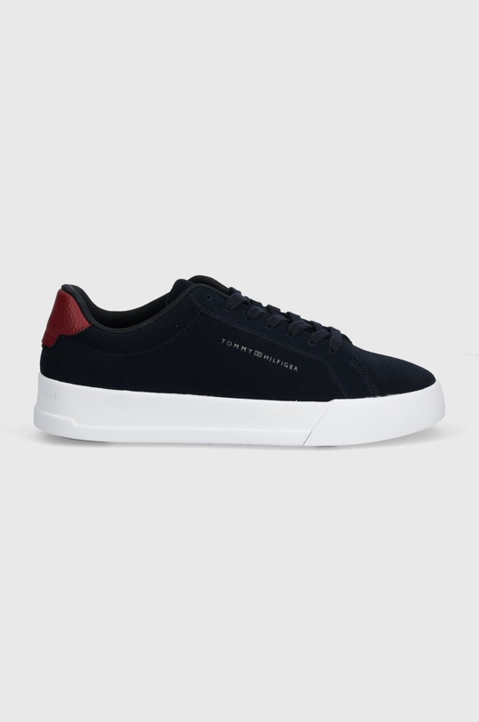Σουέτ αθλητικά παπούτσια Tommy Hilfiger TH COURT BETTER SUEDE FM0FM04973 σκούρο μπλε SS24