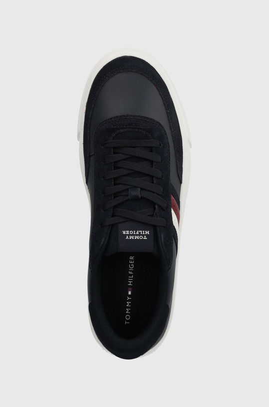 Tommy Hilfiger sneakersy skórzane TH CUPSET RWB LTH granatowy FM0FM04975