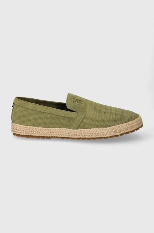 Tommy Hilfiger espadryle zamszowe TH ESAPDRILLE CLASSIC SUEDE zielony FM0FM04984