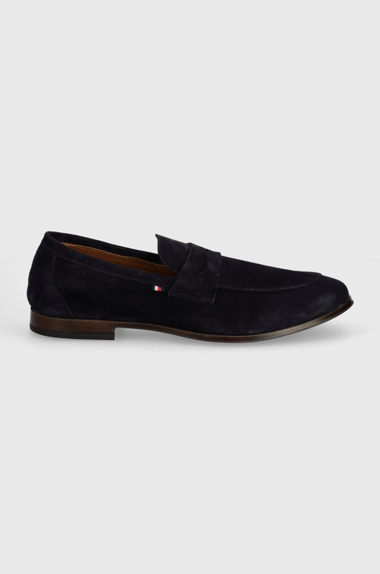 Велурени мокасини Tommy Hilfiger CASUAL LIGHT FLEXIBLE SDE LOAFER FM0FM04988 тъмносин SS24