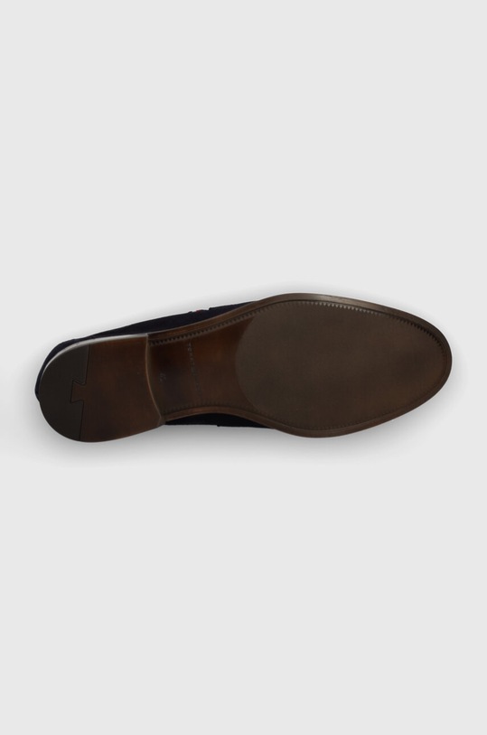 Велурени мокасини Tommy Hilfiger CASUAL LIGHT FLEXIBLE SDE LOAFER FM0FM04988 тъмносин