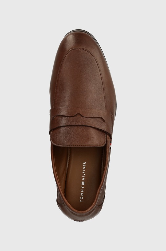 Kožne mokasinke Tommy Hilfiger CASUAL LIGHT FLEXIBLE LTH LOAFER smeđa FM0FM04989