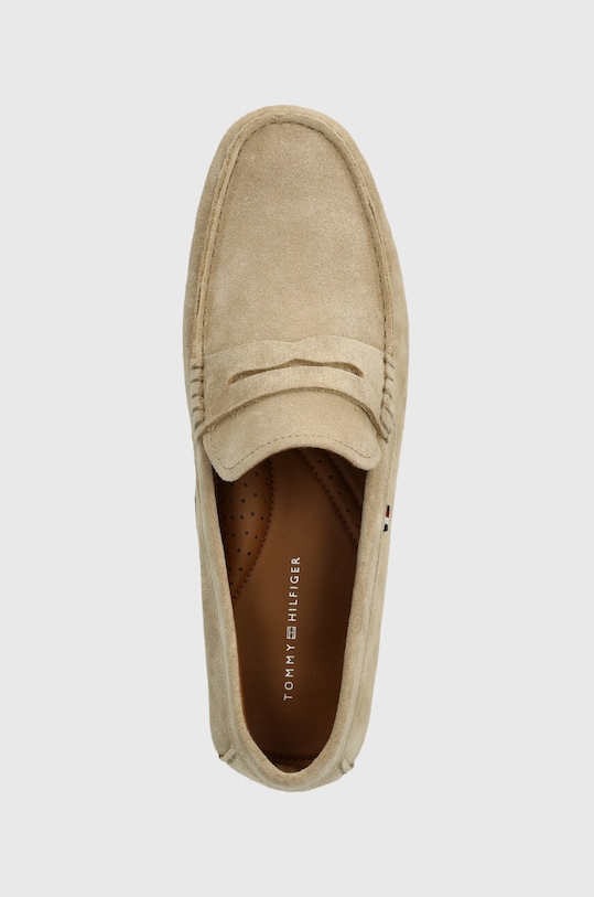 Mokasinke od brušene kože Tommy Hilfiger CASUAL SUEDE DRIVER bež FM0FM04998
