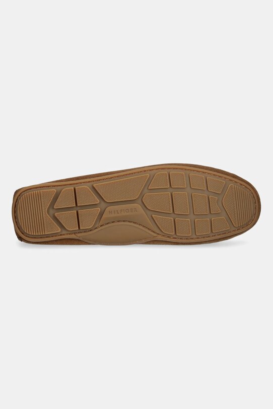 Велурени мокасини Tommy Hilfiger CASUAL SUEDE DRIVER FM0FM04998 кафяв
