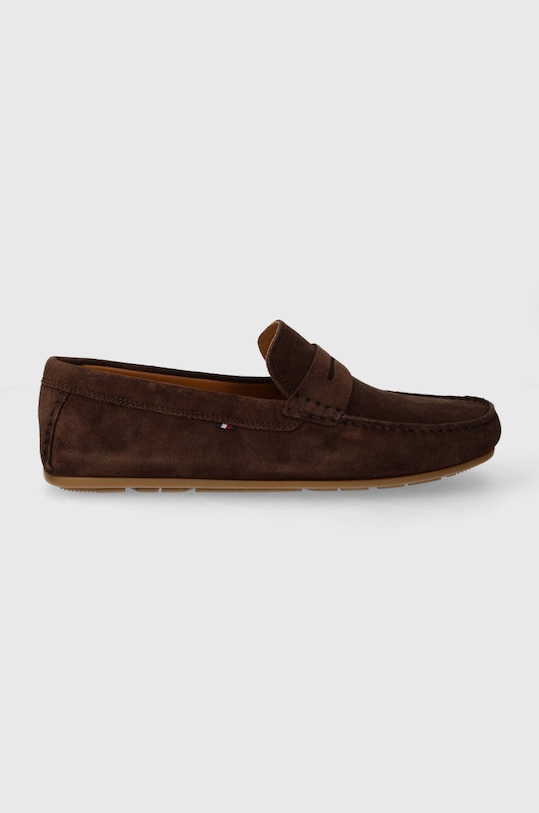 Semišové mokasíny Tommy Hilfiger CASUAL SUEDE DRIVER casual hnědá FM0FM04998